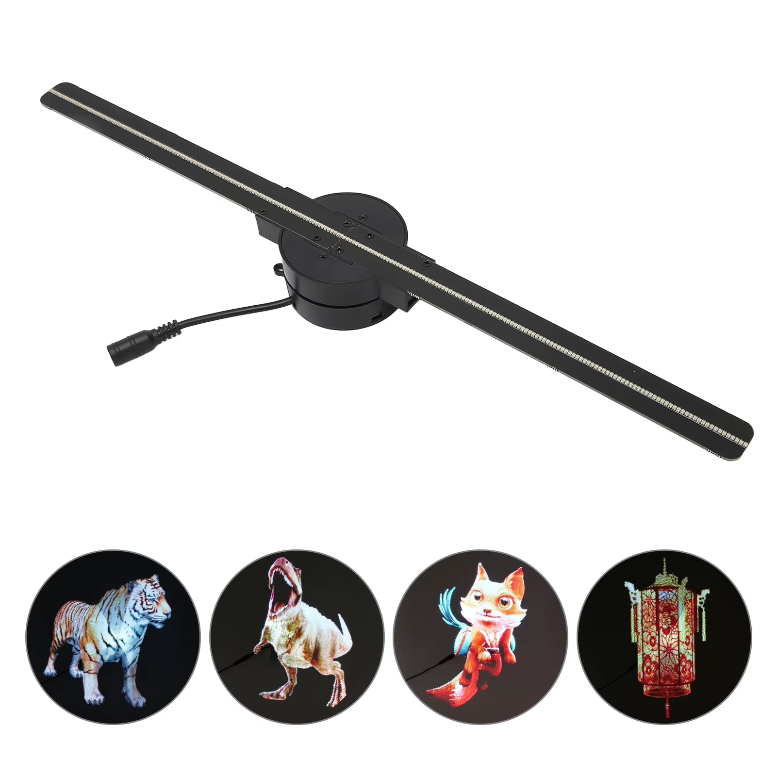 Wifi 3D Hologram Fan 3D Hologram Projector 176 Degree Viewable Angle 100‑240V 2000X224 Stable Custom Editing for Business